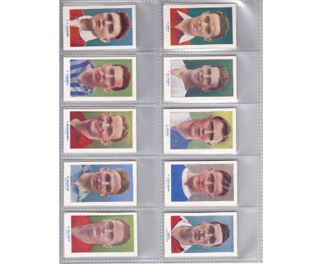 FOOTBALL    Complete set of 50 Cigarette cards, R.J.Hill - Famous Footballers first series issued.    Good