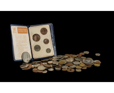 A Collection of Coins to include a folder of Britains First Decimal Coins.