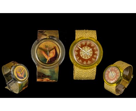 Swatch 1992 Winter Collection Special Vivienne Westwood Fabric Special Strap - Pop Watch of Ltd Edition, Water Resistant 100 