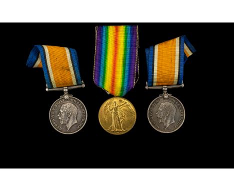 World War I Trio of Military Medals Awarded to 128663 J. Catlin A.B - R.N. SPTS 4123 PTE. H. Catlin, R. Fus. The Great War Ci
