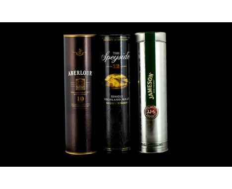 Drinkers Interest - 3 Bottles of Malt Whiskey.  Includes Aberlour Highland Single Malt aged 10 years in box; Speyside Single 