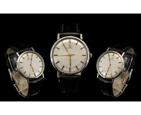 Omega Gents - Cal 600 Steel Cased Mechanical Wind Wrist Watch, Date 1963. Model No Cal 600, Case No 131015, Movement No 20.26