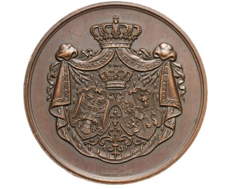 Medal 1896, signed Carniol, Bronze (50 mm, 49.60 g). RR! XF
