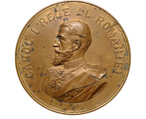 Named Medal to Constantin Minescu for Participation to the Exhibition .Medal 1903, signed Radivon & Carniol, Bronze (65 mm, 1