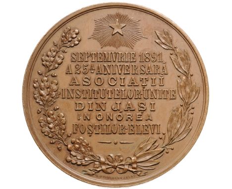 Medal 1891, signed N. Sternberg, Bronze (55mm, 61.40 g). R! XF+