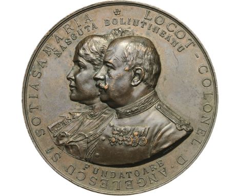 Medal 1899, signed Jauner, Bronze (60 mm, 86.92g). R! XF