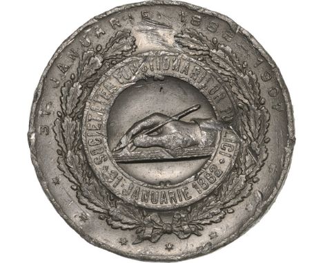 Medal 1907, signed by R. Fassler, Lead (37 mm, 22.69 g). F