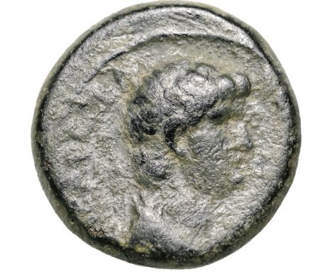 Bust of Nero right / Double axe. RPC I 2382. RR! VF