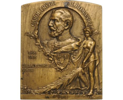 Plaquette 1906, signed R. Cizek - Resch, Bronze (57x71 mm, 95.83 g). XF