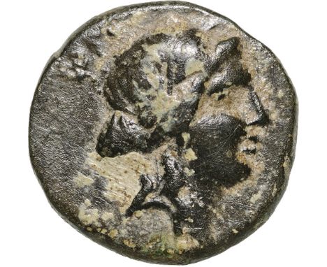 Head of Apollo right / Double axe. SNG Cop. 570. VF+