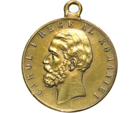 Medal 1881, with original suspension loop, Copper gilt (27 mm, 7.74 g). R! XF