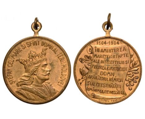 Medal 1904, signed by RadivonÂ­Carniol, original suspension loop, Gilt bronze (30 mm, 9.36 g). XF