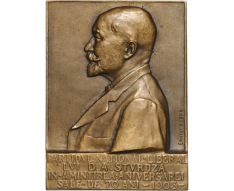 Plaquette 1903, signed Ernest Dubois, Bronze (45x60 mm, 87.48 g). R! UNC-  