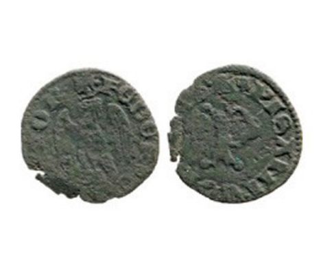 FEDERIC IMPATO around eagle / PISANO COMVNIS around large P. MIR 412. R! F+-VF