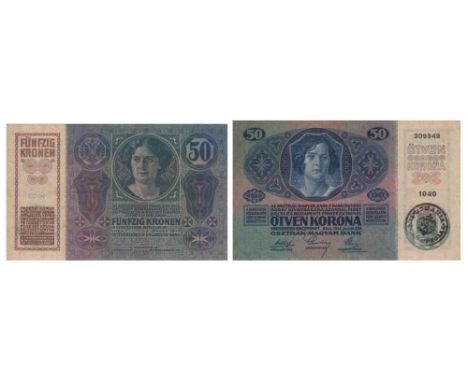  REGIONAL BUKOVINA, TRANSYLVANIA AND BANAT OVERPRINT ON AUSTRIAN AND HUNGARIAN NOTES TREASURY - 1919 FIRST PROVISIONNAL ISSUE