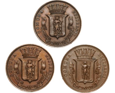 Baptism of Prince Carol 1898, Prince Mircea 1913 (2). Bronze medals. UNC