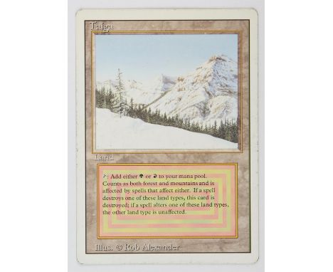 Magic The Gathering - Taiga - Revised (1994). This card is in Good condition.