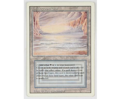 Magic The Gathering - Underground Sea - Revised (1994) This card is in Good condition. It has a very clean front with minor e