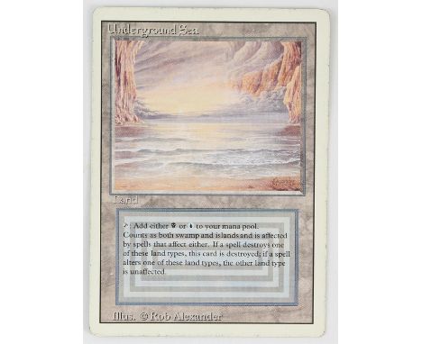 Magic The Gathering - Underground Sea - Revised (1994) This card is in Good condition. It has a very clean front with minor e