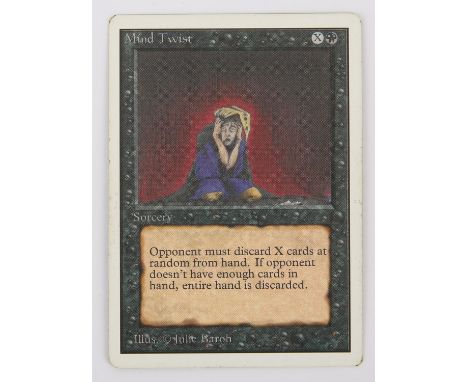 Magic The Gathering TCG - Mind Twist Unlimited (1993). This lot contains one copy of Mind Twist from Unlimited. Provenance: p