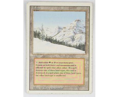 Magic The Gathering - Taiga - Revised (1994)This card is in Light Played condition. It has a few black dots around the front 