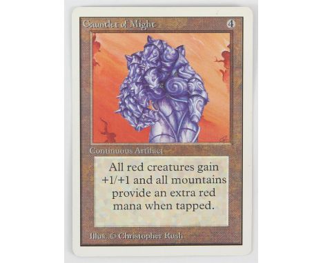 Magic The Gathering - Gauntlet of Might - Unlimited (1993). This card is in Near Mint condition.