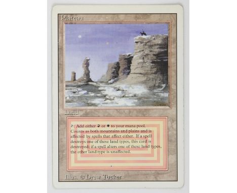 Magic The Gathering - Plateau - Revised (1994) This card is in Played condition. 