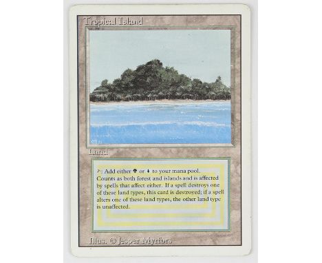 Magic The Gathering - Tropical Island - Revised (1994) This card is in Light Play condition.