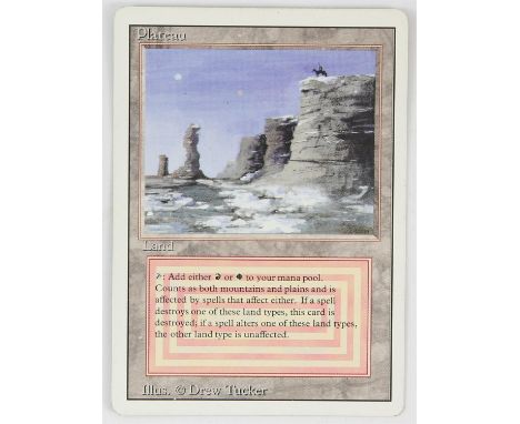 Magic The Gathering - Plateau - Revised (1994) This card is in Good condition condition.