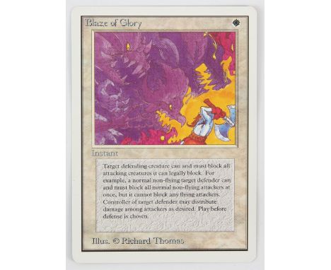 Magic The Gathering - Blaze of Glory - Unlimited (1993).This card is in Excellent condition. 