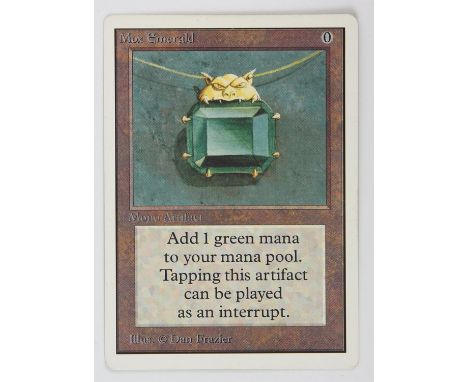 Magic The Gathering - Mox Emerald - Unlimited (1993). An iconic card in Good condition.