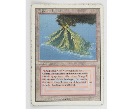 Magic The Gathering - Volcanic Island - Revised (1994)This card is in Poor condition. It has black dots around the front boar