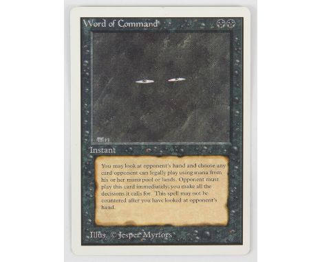 Magic The Gathering - Word of Command - Unlimited (1993)This card is in Excellent condition.