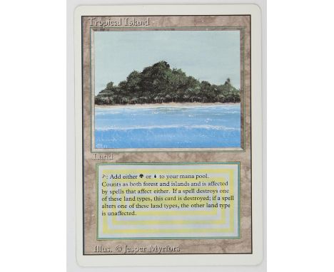 Magic The Gathering - Tropical Island - Revised (1994). This card is in Near Mint condition 