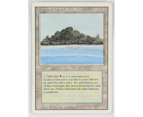 Magic The Gathering - Tropical Island - Revised (1994) This card is in Poor condition.