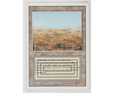 Magic The Gathering - Scrubland - Revised (1994) This card is in Played condition. 