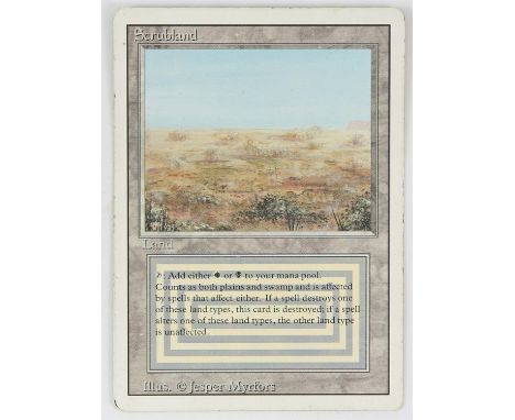 Magic The Gathering - Scrubland - Revised (1994) This card is in Played condition condition.