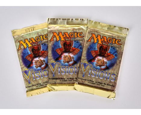 Magic The Gathering - 3 Sealed Visions Booster Packs. This lot features three sealed Visions Booster packs! Provenance: prope