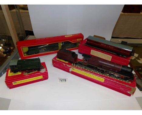 A Hornby Dublo Battle of Britain class Winston Churchill engine and tender, A Hornby Dublo 'City of London' engine and tender