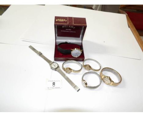 6 wrist watches including  Sekonda, Rotary, Ingersol etc