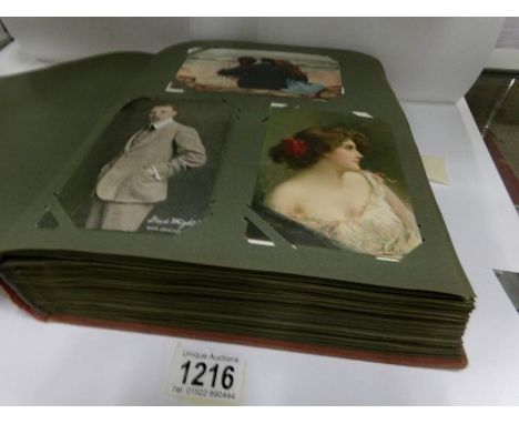 An album of approximately 300 vintage post cards