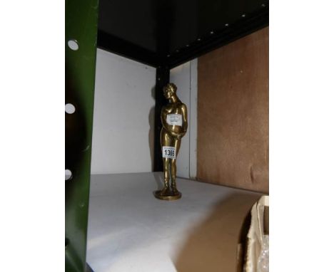 A nude woman bronze figure
