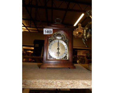 A brass faced bracket clock