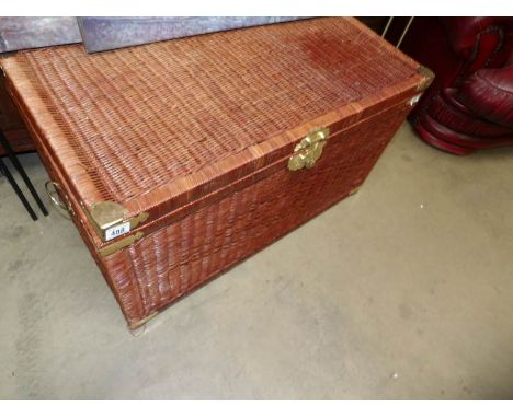 A large wicker trunk