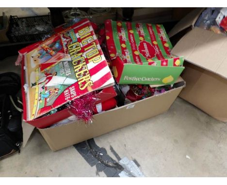 A large box of Vintage Christmas decorations