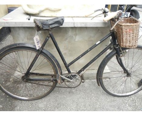 A vintage ladies bicycle