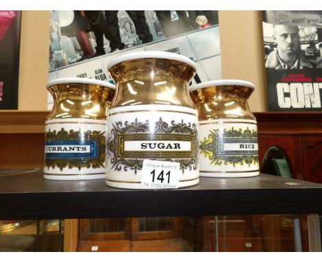 3 ceramic storage jars
