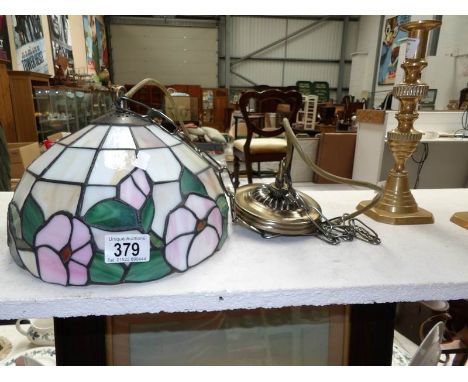 A Tiffany style ceiling light
