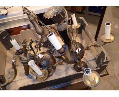 Two vintage branched candelabra