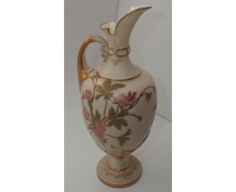 Small Royal Worcester Blush Ivory ewer/jug